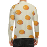 Egg Yolk Pattern Print Men's Long Sleeve Rash Guard