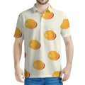 Egg Yolk Pattern Print Men's Polo Shirt