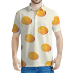 Egg Yolk Pattern Print Men's Polo Shirt