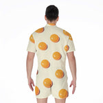 Egg Yolk Pattern Print Men's Rompers