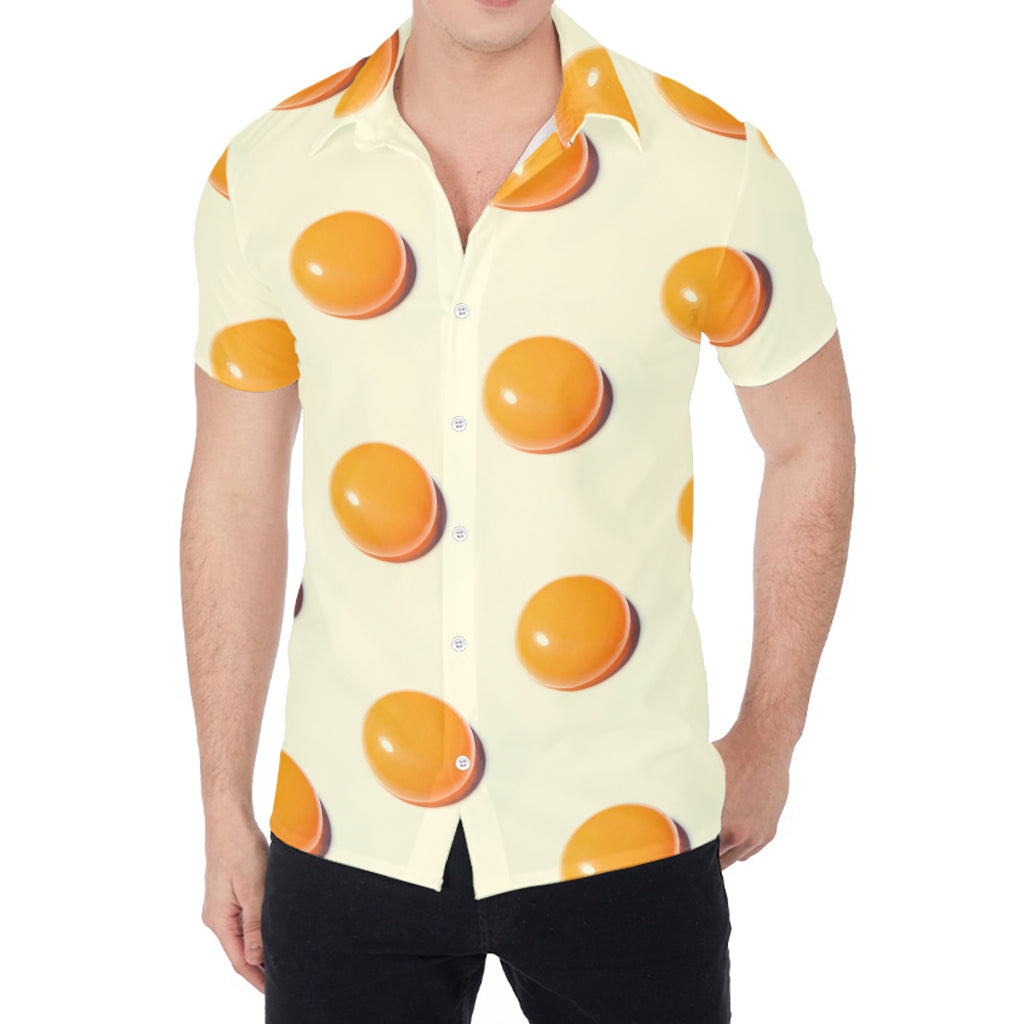 Egg Yolk Pattern Print Men's Shirt
