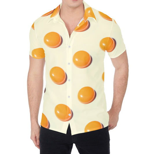 Egg Yolk Pattern Print Men's Shirt