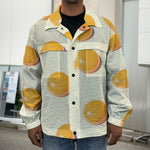 Egg Yolk Pattern Print Men's Shirt Jacket