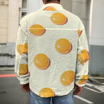 Egg Yolk Pattern Print Men's Shirt Jacket