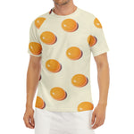 Egg Yolk Pattern Print Men's Short Sleeve Rash Guard