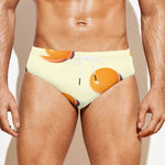 Egg Yolk Pattern Print Men's Swim Briefs