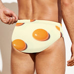 Egg Yolk Pattern Print Men's Swim Briefs