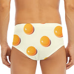 Egg Yolk Pattern Print Men's Triangle Swim Briefs