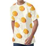 Egg Yolk Pattern Print Men's Velvet T-Shirt