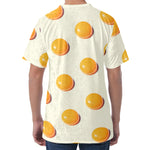 Egg Yolk Pattern Print Men's Velvet T-Shirt