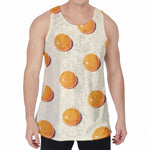 Egg Yolk Pattern Print Men's Velvet Tank Top