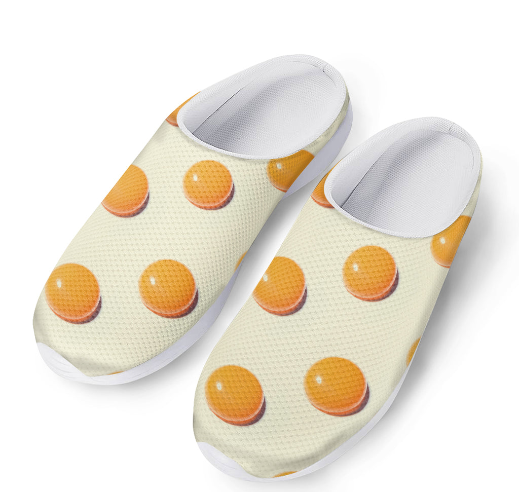 Egg Yolk Pattern Print Mesh Casual Shoes