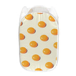 Egg Yolk Pattern Print Mesh Laundry Hamper