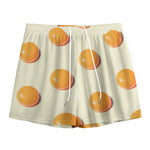 Egg Yolk Pattern Print Mesh Shorts