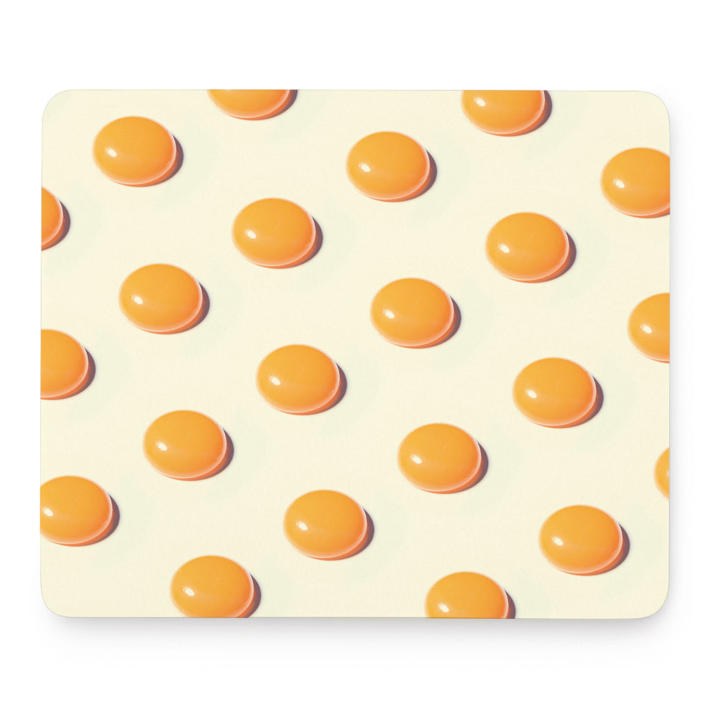 Egg Yolk Pattern Print Mouse Pad