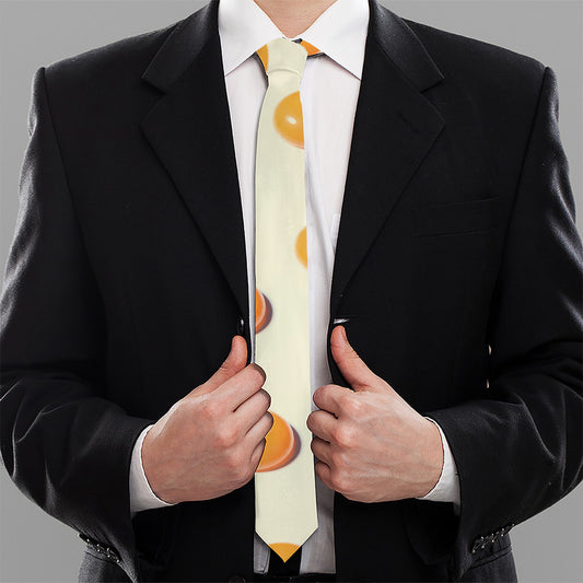 Egg Yolk Pattern Print Necktie