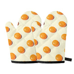 Egg Yolk Pattern Print Oven Mitts