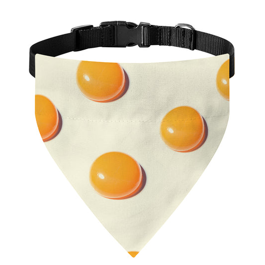 Egg Yolk Pattern Print Over The Collar Dog Bandana