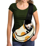 Egg Yolk Pattern Print Pet Sling Carrier