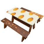 Egg Yolk Pattern Print Picnic Table Cover