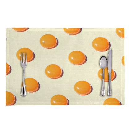Egg Yolk Pattern Print Placemat