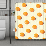 Egg Yolk Pattern Print Polyester Shower Curtain