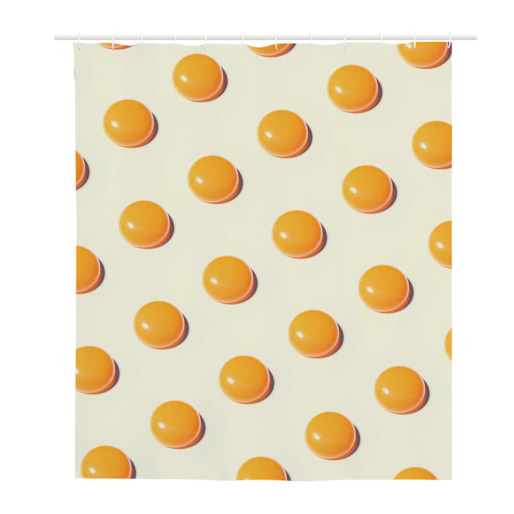 Egg Yolk Pattern Print Polyester Shower Curtain