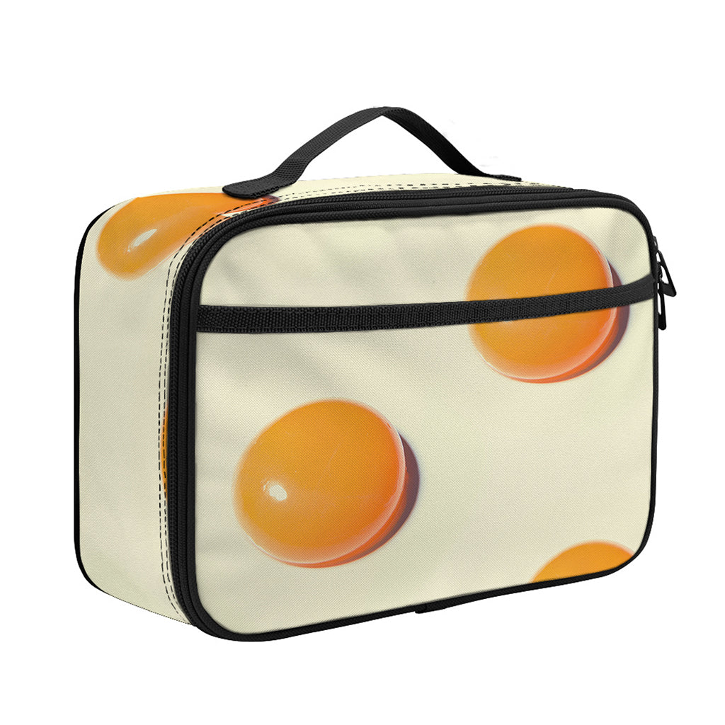 Egg Yolk Pattern Print Portable Lunch Bag
