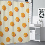 Egg Yolk Pattern Print Premium Shower Curtain