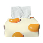 Egg Yolk Pattern Print Rectangle Tissue Box Cover