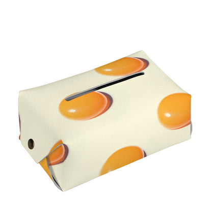 Egg Yolk Pattern Print Rectangle Tissue Box Cover
