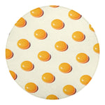 Egg Yolk Pattern Print Round Blanket