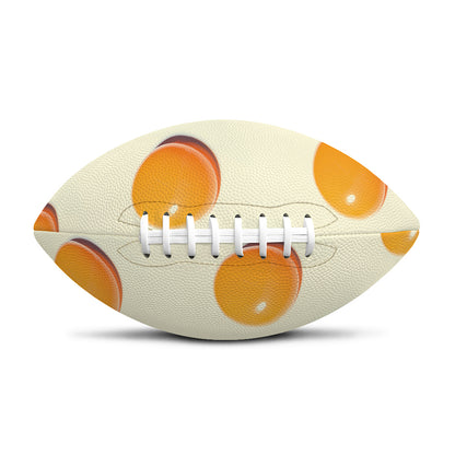 Egg Yolk Pattern Print Rugby Ball