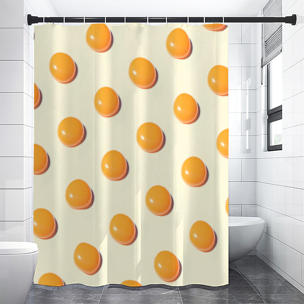 Egg Yolk Pattern Print Shower Curtain
