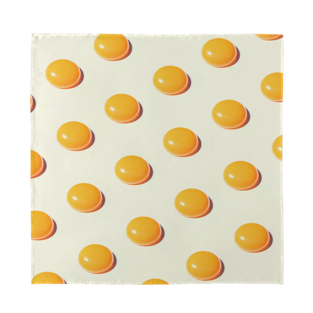 Egg Yolk Pattern Print Silk Bandana