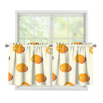 Egg Yolk Pattern Print Tier Curtains