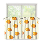 Egg Yolk Pattern Print Tier Curtains