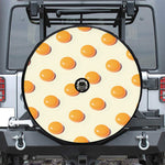 Egg Yolk Pattern Print Tire Cover With Camera Hole