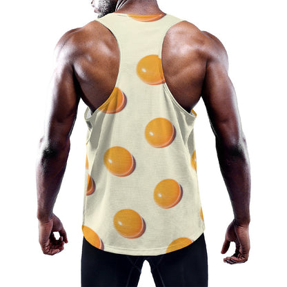 Egg Yolk Pattern Print Training Tank Top