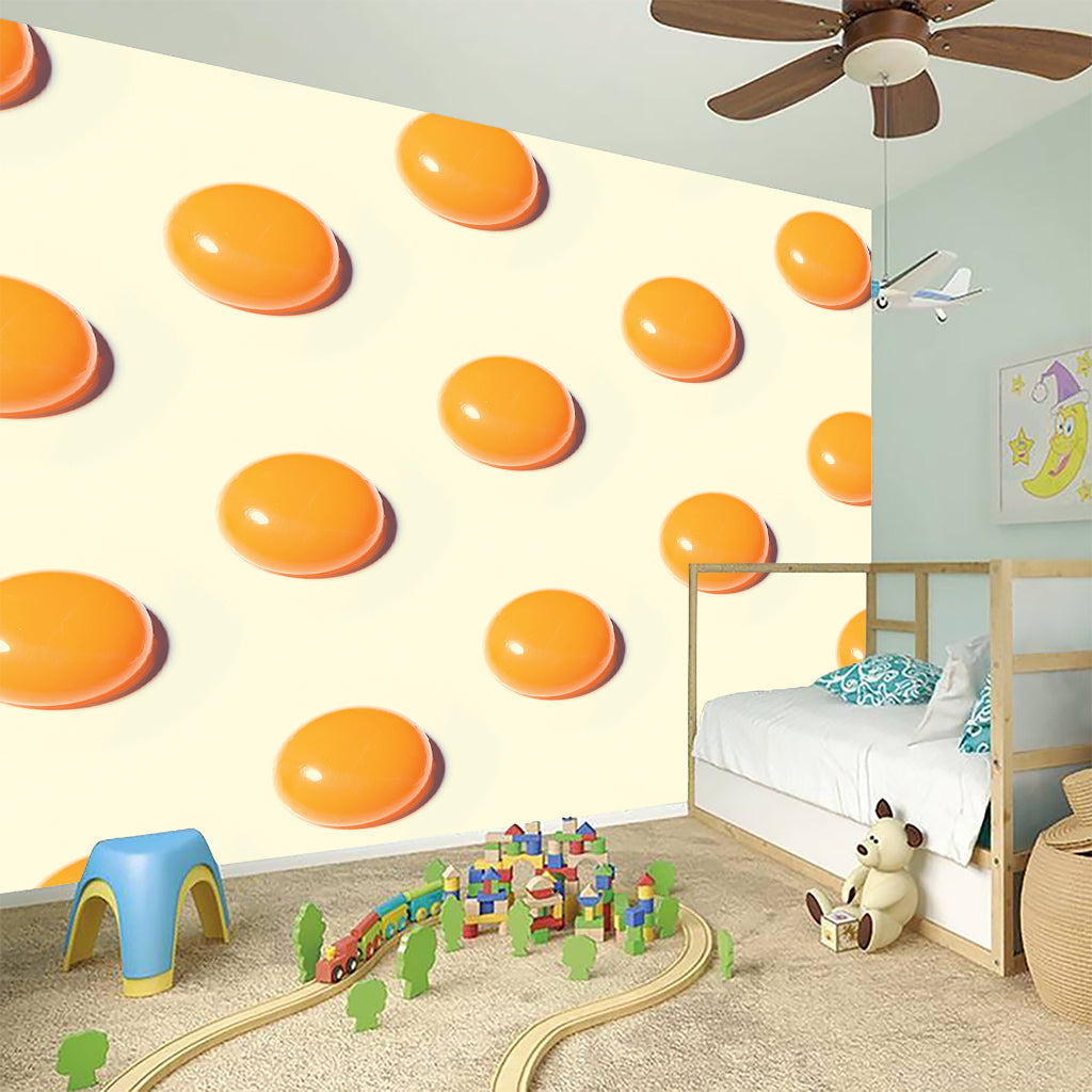 Egg Yolk Pattern Print Wall Sticker