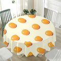 Egg Yolk Pattern Print Waterproof Round Tablecloth