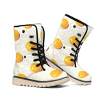 Egg Yolk Pattern Print Winter Boots