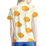 Egg Yolk Pattern Print Women's Polo Shirt