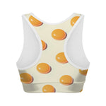 Egg Yolk Pattern Print Women's Sports Bra
