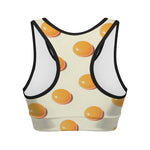Egg Yolk Pattern Print Women's Sports Bra