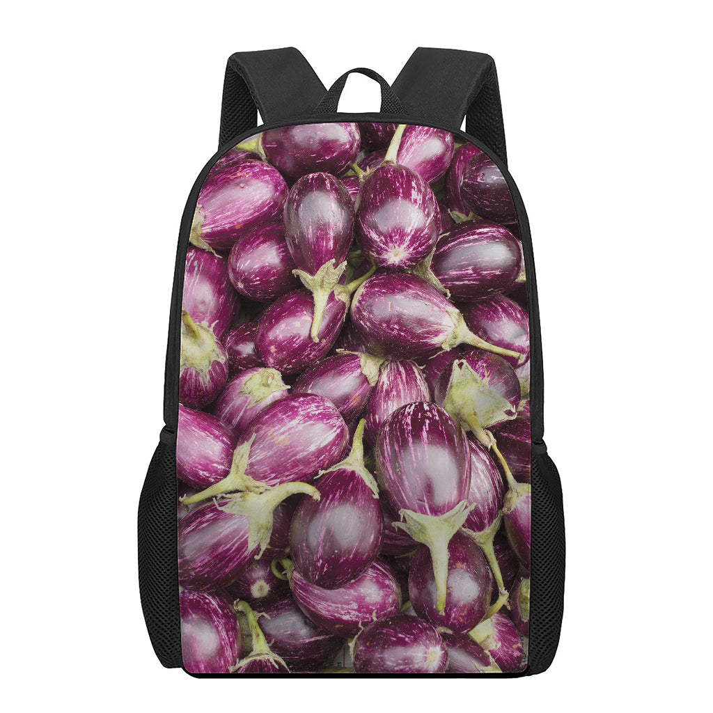 Eggplant Print 17 Inch Backpack