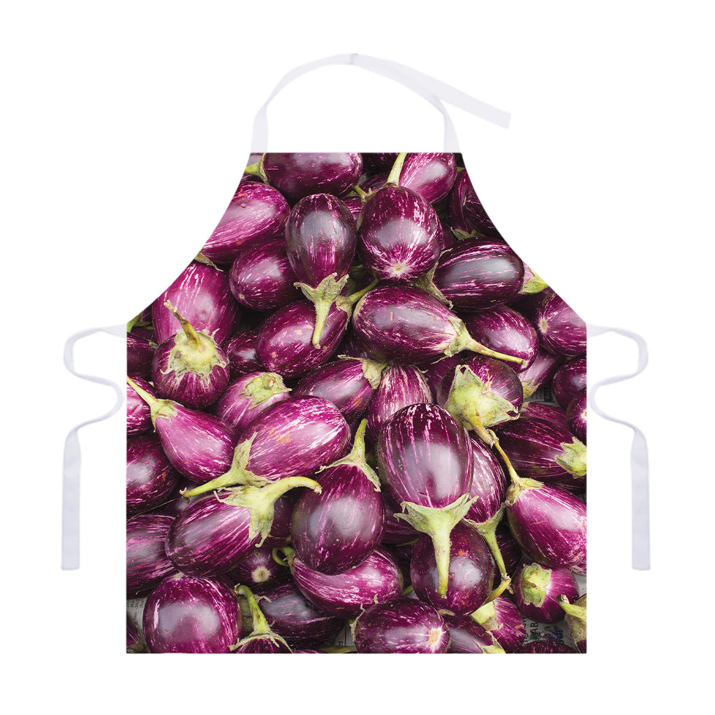 Eggplant Print Adjustable Apron