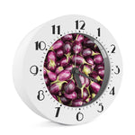 Eggplant Print Alarm Clock