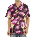 Eggplant Print Aloha Shirt