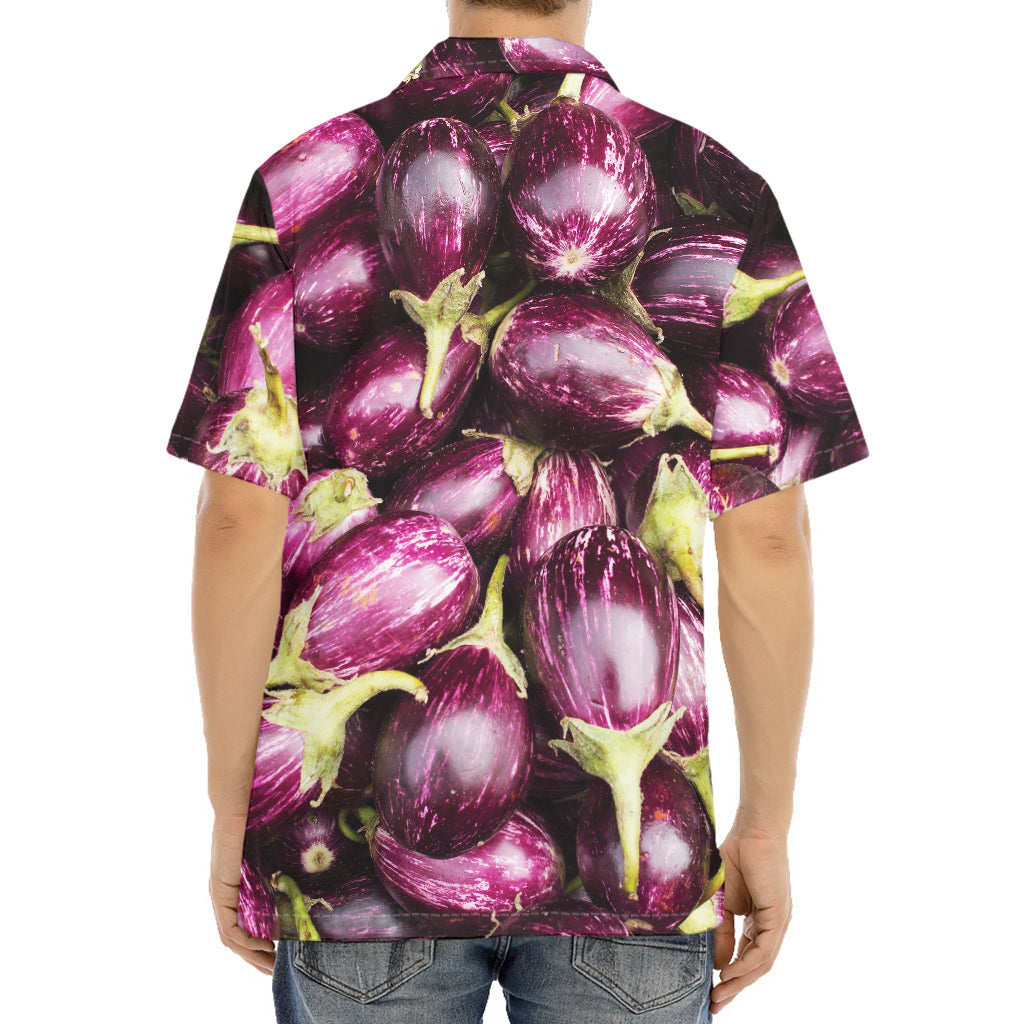 Eggplant Print Aloha Shirt